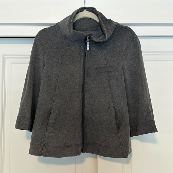 VTG Lululemon Full Zip 3/4 Sleeve Thick Sweater Jacket - Picture 1 of 6